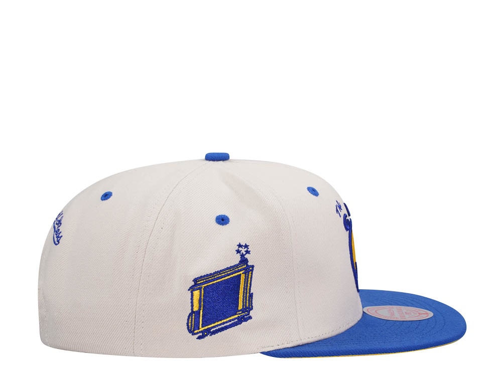 Mitchell & Ness Golden State Warriors Sail Off White Two Tone Snapback Gorra