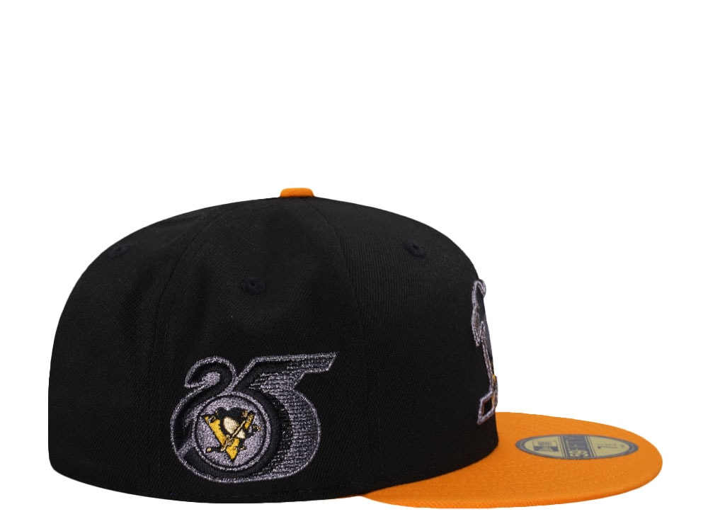 New Era Pittsburgh Penguins 25th Anniversary Metallic Black Two Tone Edition 59Fifty Fitted Gorra