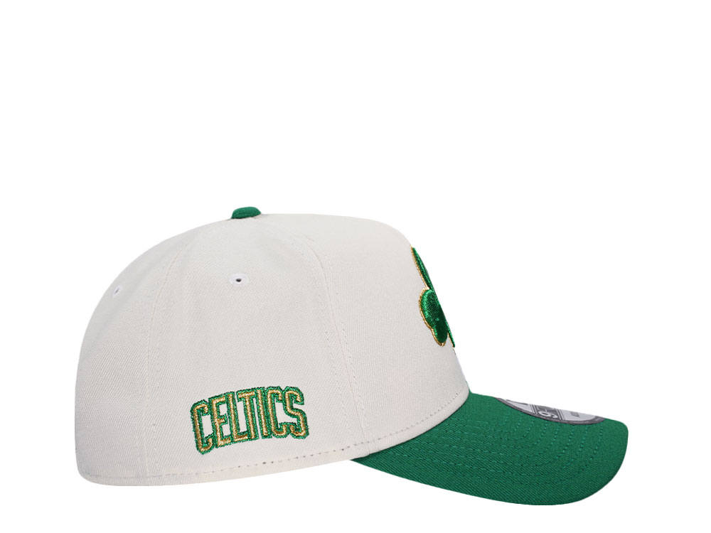 New Era Boston Celtics Chrome Gold Two Tone Edition 9Forty A Frame Snapback Gorra