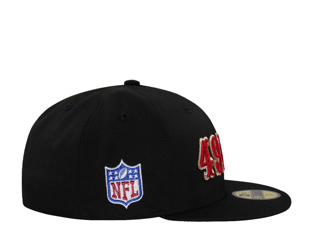 New Era San Francisco 49ers Black Throwback Prime Edition 59Fifty Fitted Gorra
