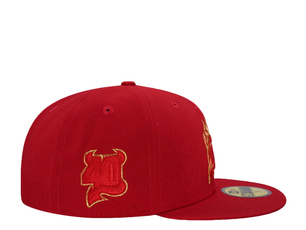 New Era New Jersey Devils 40th Anniversary Scarlet Red Edition 59Fifty Fitted Gorra