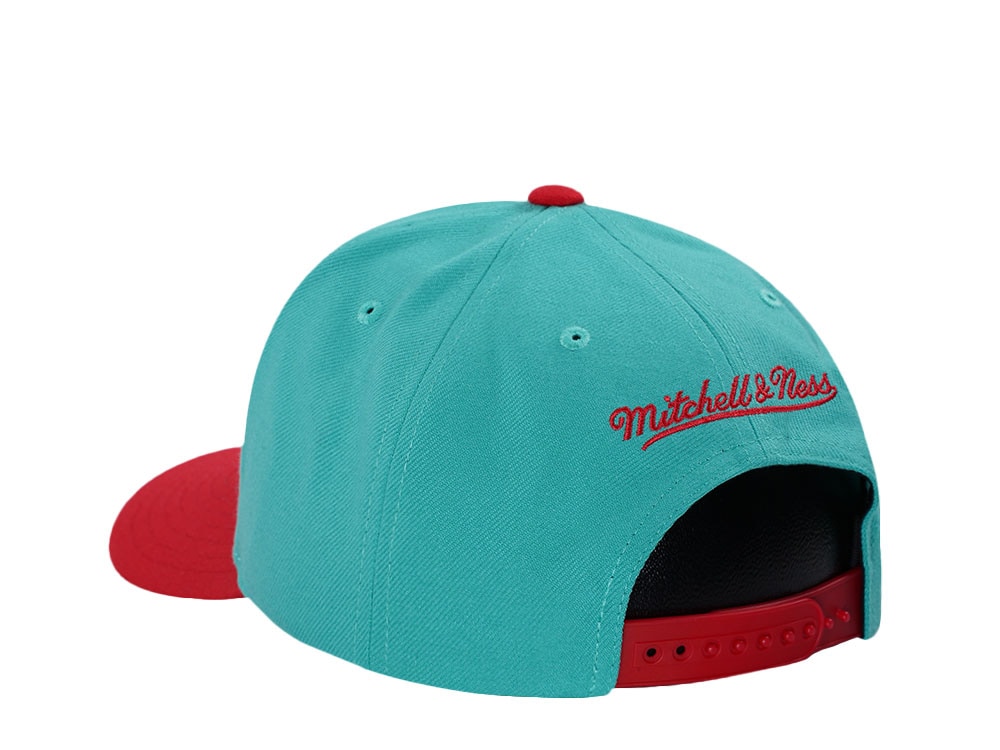 Mitchell & Ness Vancouver Grizzlies Hardwood Classic Pro Crown Fit Teal Snapback Gorra