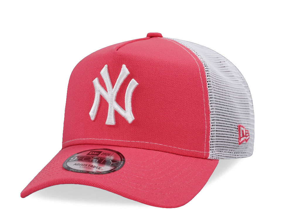 New Era New York Yankees Coral Trucker 9Forty A Frame Snapback Gorra