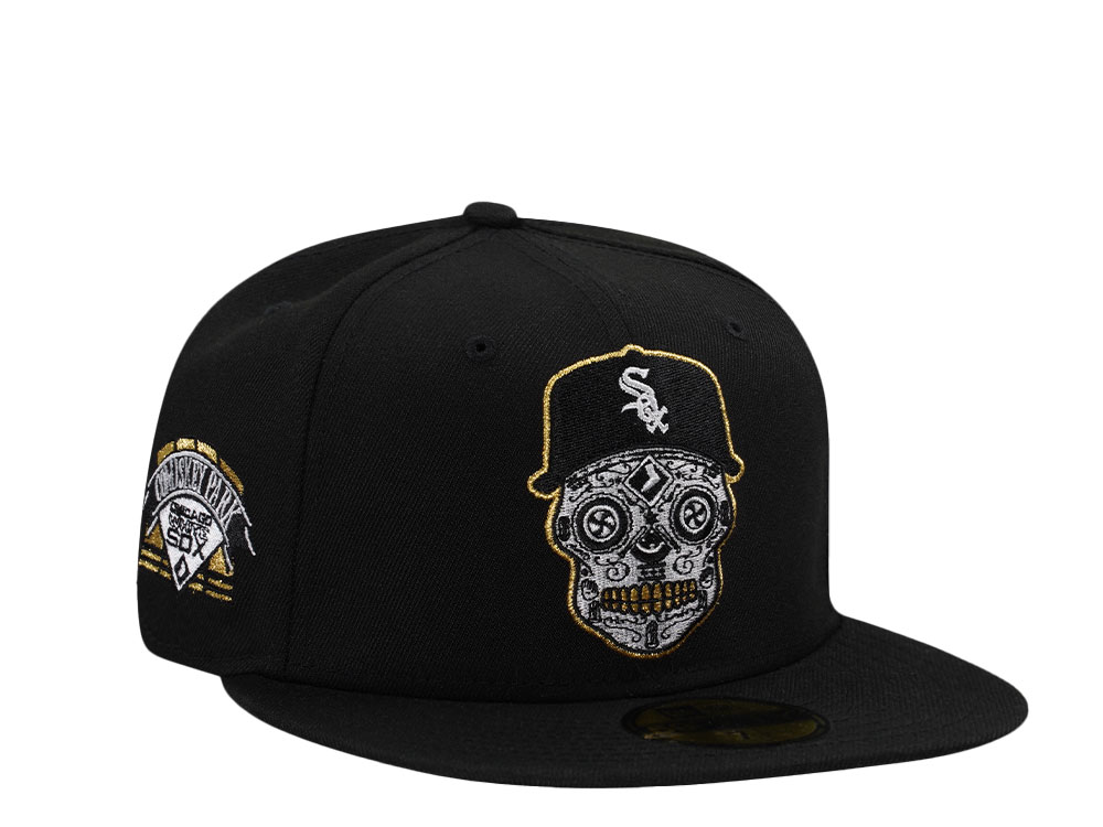 New Era Chicago White Sox Comiskey Park Skull Gold Edition 59Fifty Fitted Gorra