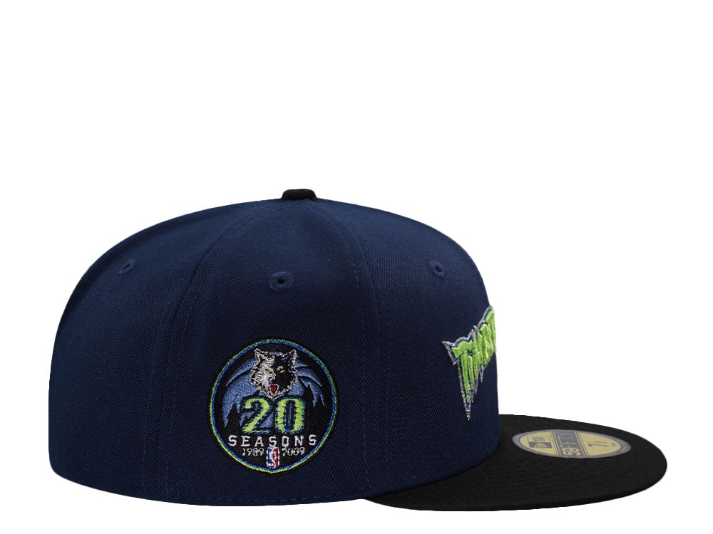 New Era Minnesota Timberwolves 20 Seasons Ocean Blue Two Tone Edition 59Fifty Fitted Gorra