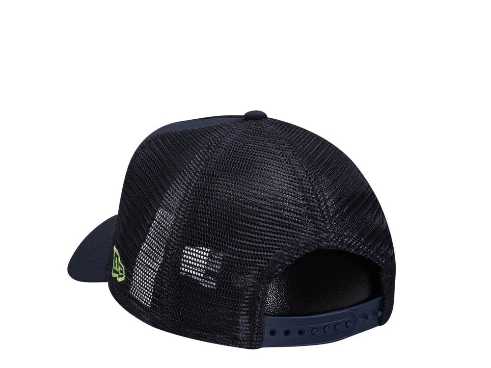 New Era Seattle Seahawks Navy 9Forty A Frame Trucker Snapback Gorra