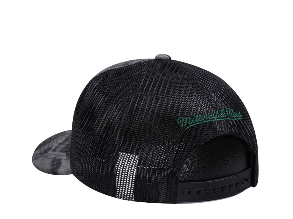 Mitchell & Ness Seattle Supersonics Burnt Ends Black Trucker Snapback Gorra