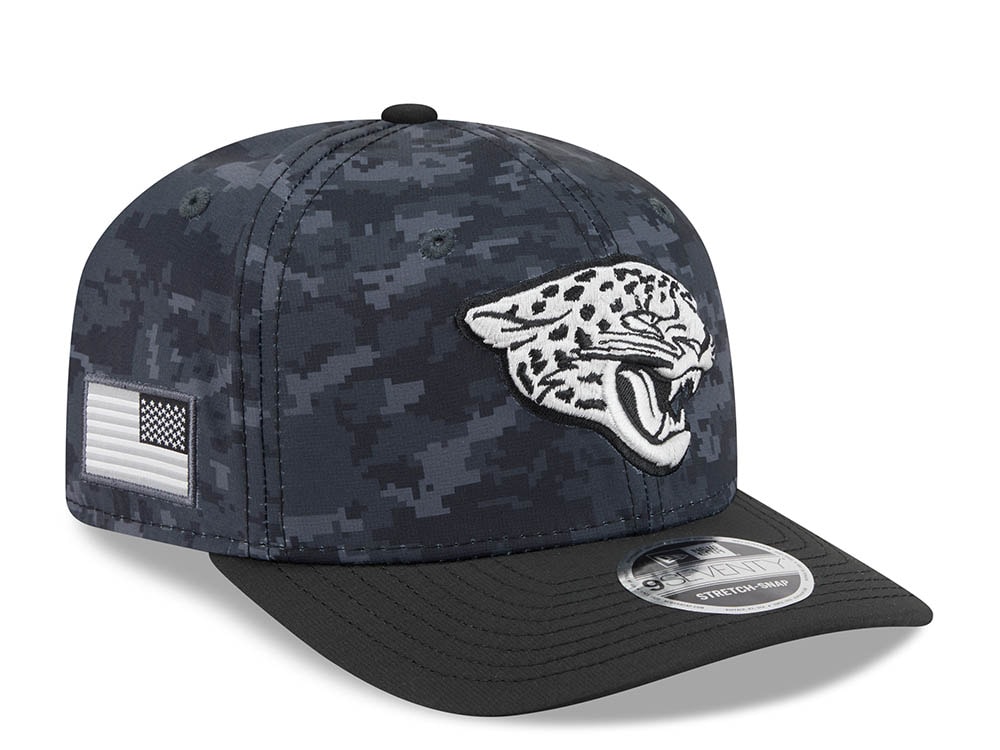 New Era Jacksonville Jaguars NFL Salute to Service 2026 Digi Camo Black 9Seventy Stretch Snapback Gorra
