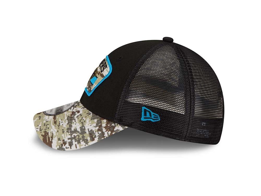 New Era Carolina Panthers Salute to Service 21 9Forty Trucker Snapback Gorra