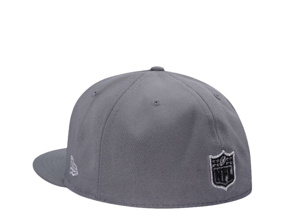 New Era Las Vegas Raiders 60th Anniversary Metallic Gray Prime Edition 59Fifty Fitted Gorra