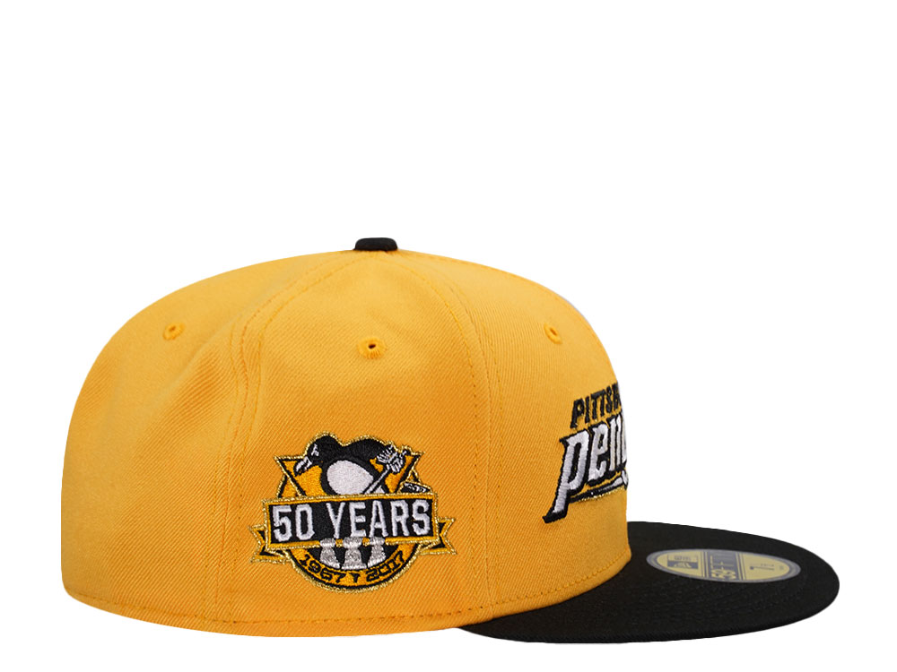 New Era Pittsburgh Penguins 50th Anniversary Two Tone Throwback Edition 59Fifty Fitted Gorra