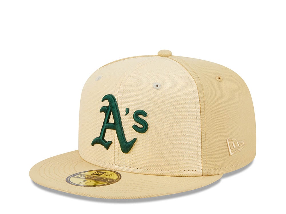 New Era Oakland Athletics Raffia Front Vegas Gold Edition 59Fifty Fitted Gorra