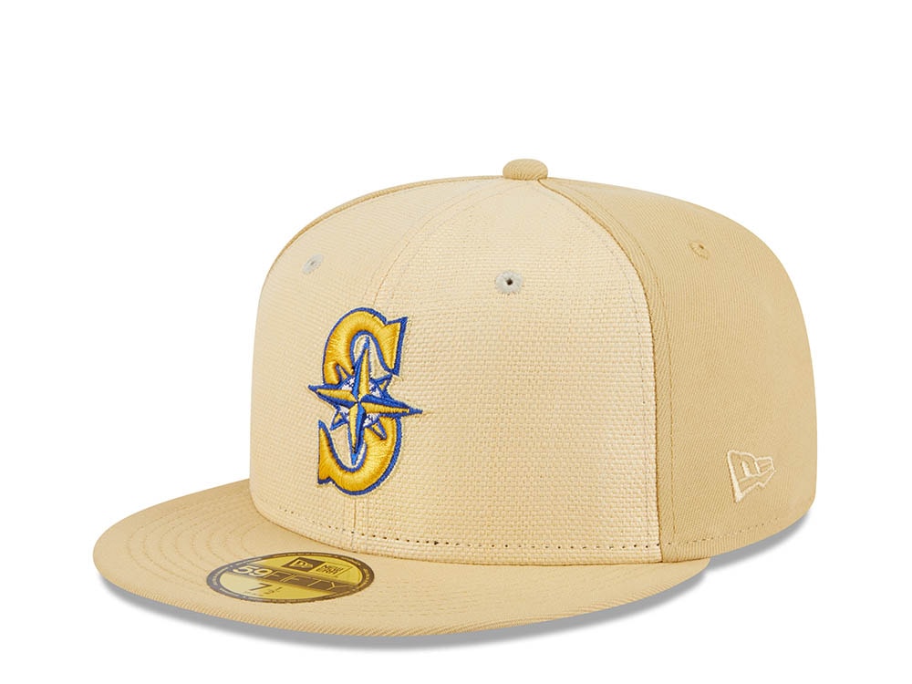 New Era Seattle Mariners 40th Anniversary Raffia Front Vegas Gold Edition 59Fifty Fitted Gorra