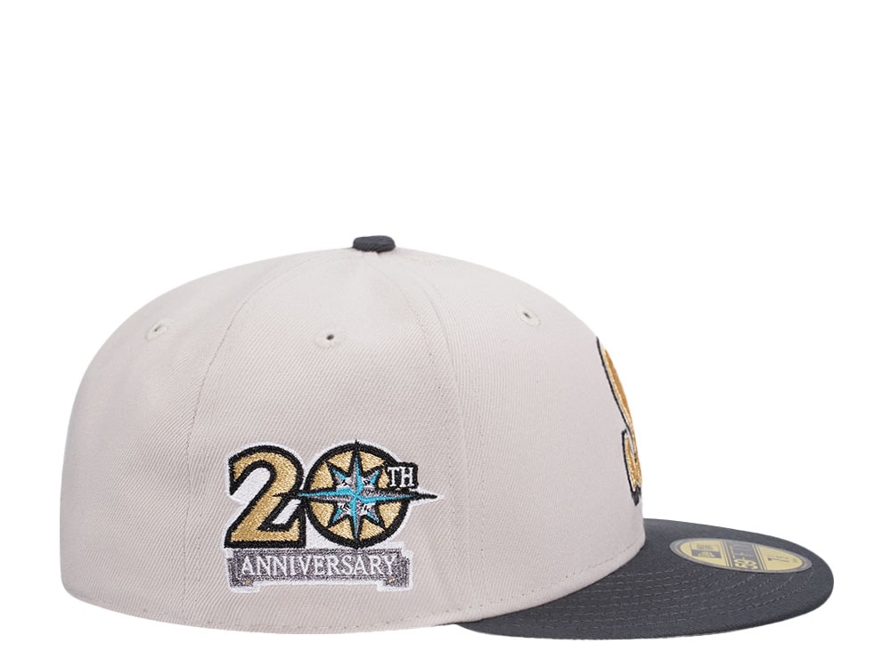 New Era Seattle Mariners 20th Anniversary Stone Gold Two Tone Edition 59Fifty Fitted Gorra