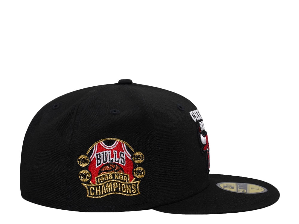 New Era Chicago Bulls NBA Champions 1996 Black Prime Edition 59Fifty Fitted Gorra