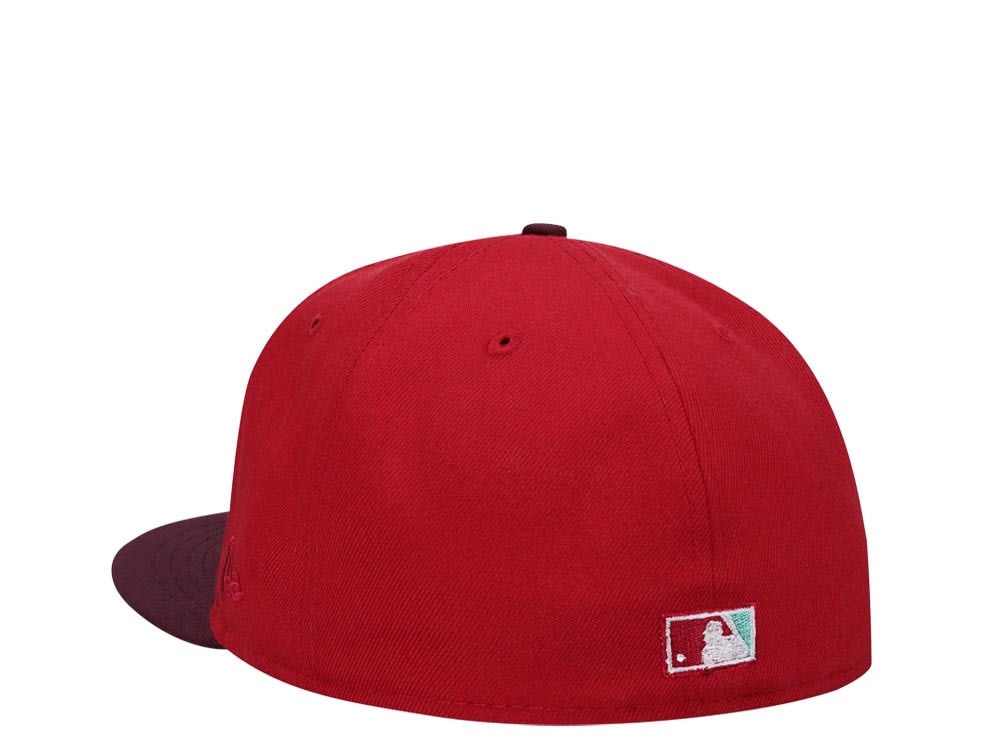 New Era Baltimore Orioles 50th Anniversary Mint Merlot Two Tone Edition 59Fifty Fitted Gorra