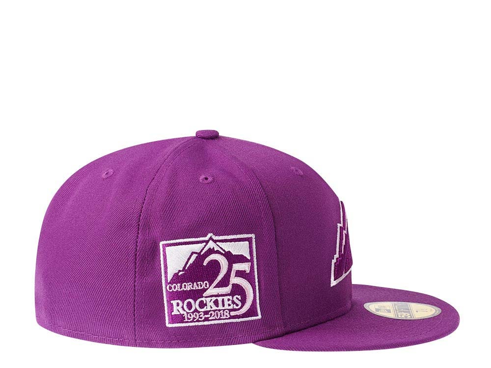 New Era Colorado Rockies 25th Anniversary Purple Prime Edition 59Fifty Fitted Gorra