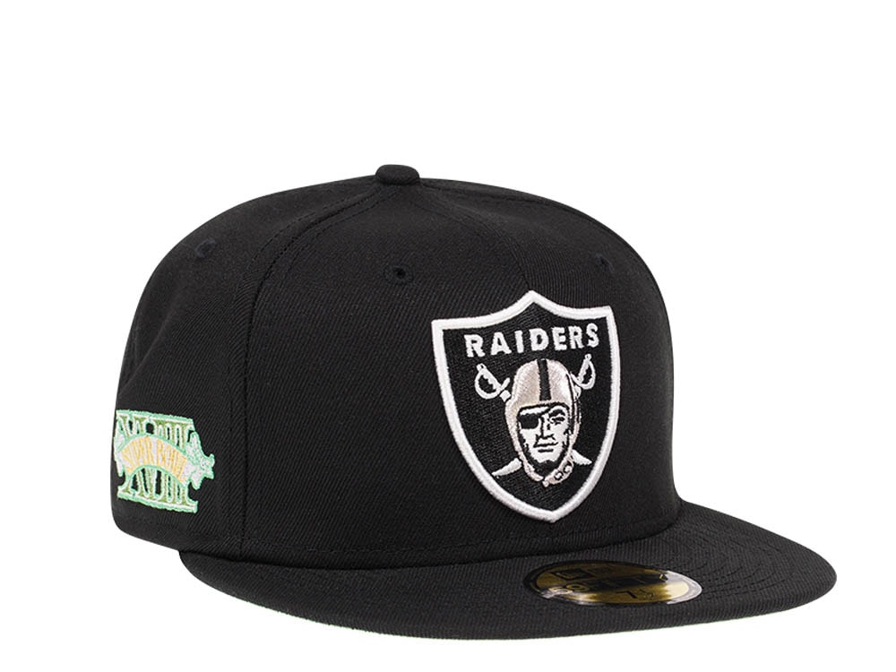 New Era Las Vegas Raiders Citruspop Patch Super Bowl XVIII 59fifty Fitted Gorra