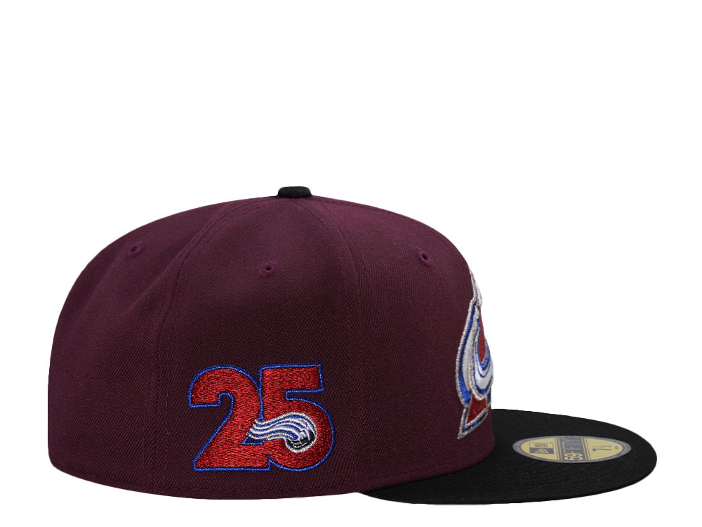 New Era Colorado Avalanche 25th Anniversary Maroon Two Tone Edition 59Fifty Fitted Gorra