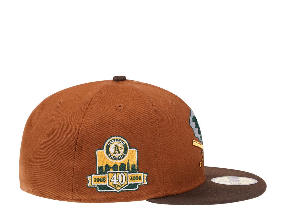 New Era Oakland Athletics 40th Anniversary Bourbon and Suede Edition 59Fifty Fitted Gorra