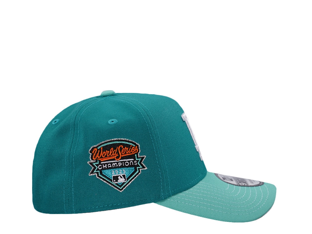 New Era Los Angeles Dodgers World Series Champions Green Two Tone Edition 9Forty A Frame Snapback Gorra