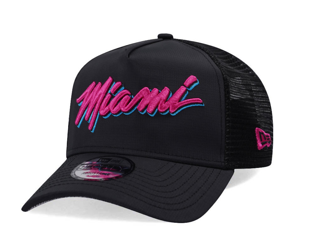 New Era Miami Heat Ripstop Prime Trucker Edition 9Forty A Frame Snapback Gorra