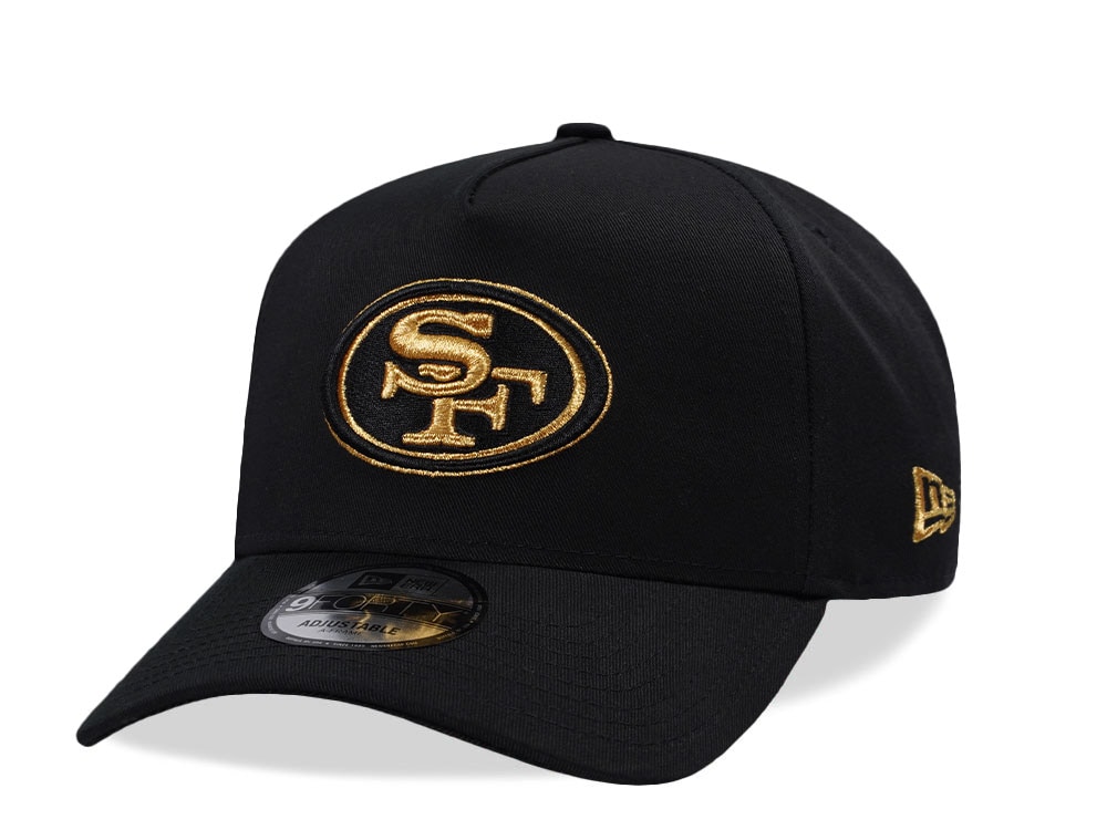New Era San Francisco 49ers Black Gold Edition 9Forty A Frame Snapback Gorra