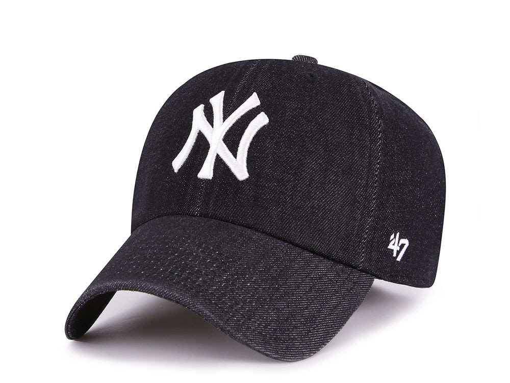 47Brand New York Yankees Black Lennon Edition Clean Up Strapback Gorra