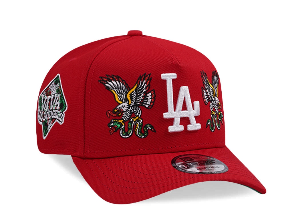New Era Los Angeles Dodgers Viva Eagle Scarlet Prime Edition 9Forty A Frame Snapback Gorra