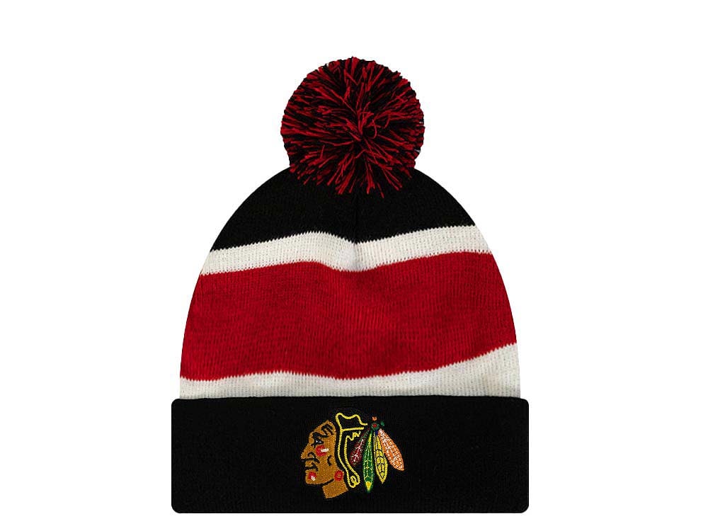 Mitchell & Ness Chicago Blackhawks Stripe Pom Gorra