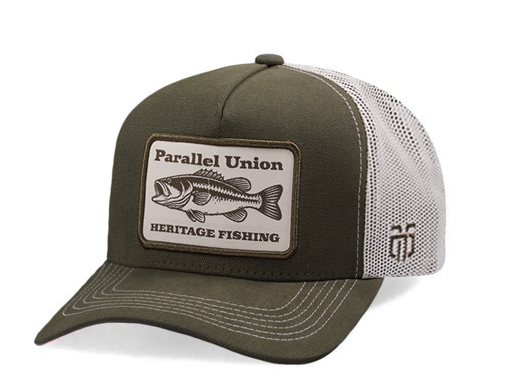 Parallel Union Heritage Fishing Patch Olive Edition Trucker Snapback Gorra