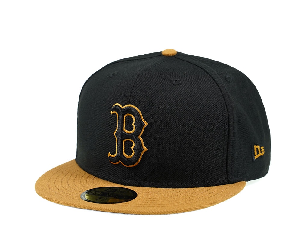 New Era Boston Red Sox Black Panama Tan Edition 59Fifty Fitted Gorra