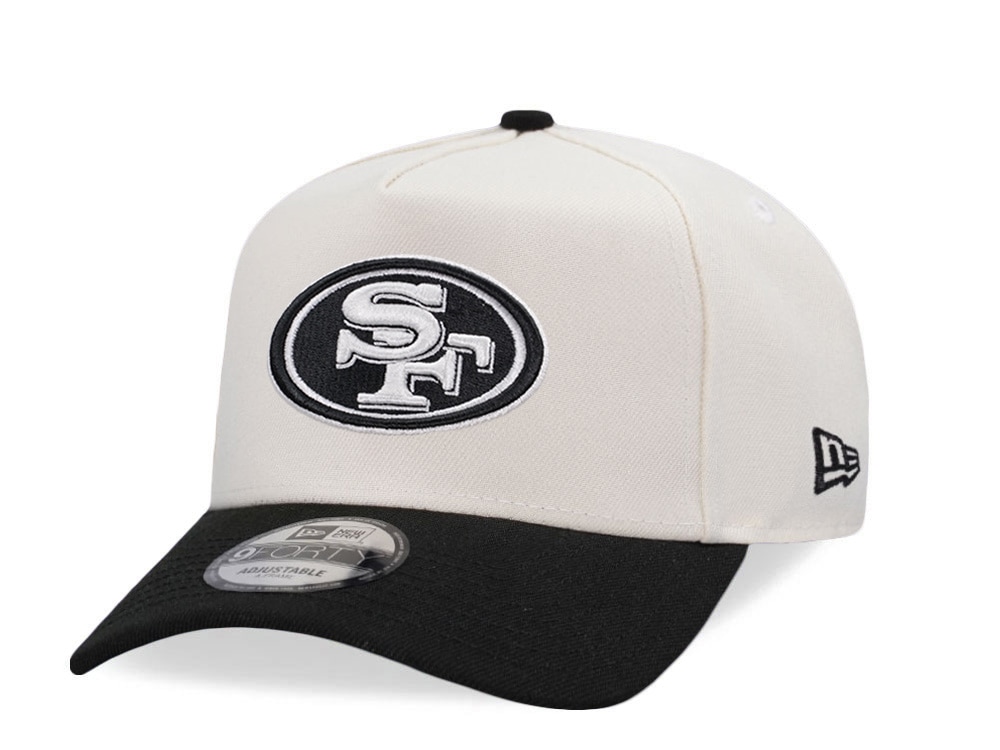 New Era San Francisco 49ers Chrome Black Two Tone Edition 9Forty A Frame Snapback Gorra