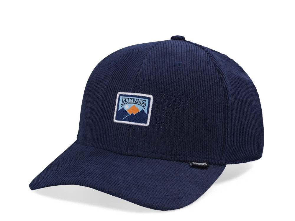 Djinns Cord Mountains Navy 6 Panel Truefit Snapback Gorra