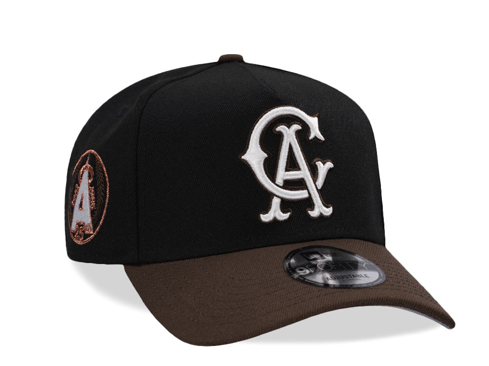 New Era California Angels 25th Anniversary Walnut Two Tone Edition 9Forty A Frame Snapback Gorra