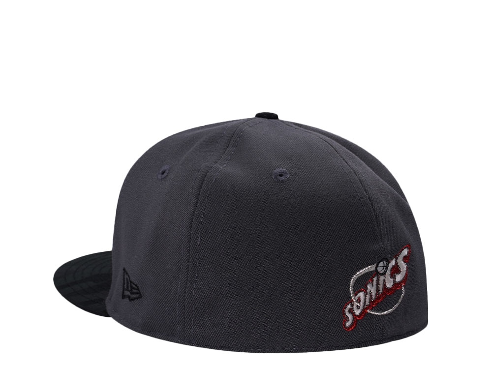 New Era Seattle SuperSonics NBA Finals 1996 Dark Gray Glow In The Dark Moon Edition 59Fifty Fitted Gorra