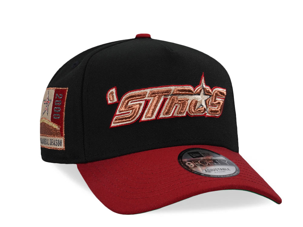 New Era Houston Astros Script Two Tone Throwback Edition 9Forty A Frame Snapback Gorra