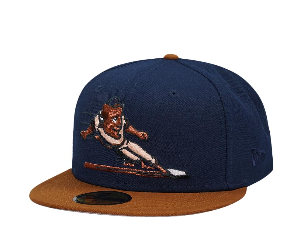 New Era Buffalo Bisons Ocean Blue Metallic Two Tone Edition 59Fifty Fitted Gorra