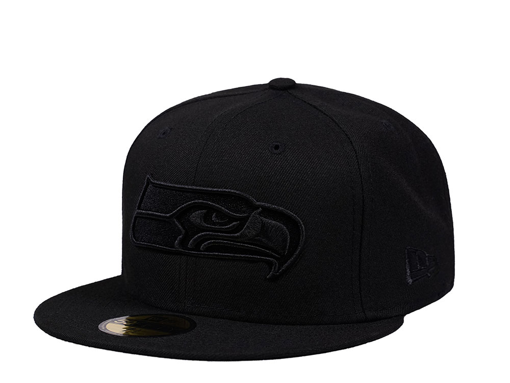 New Era Seattle Seahawks Black on Black Edition 59Fifty Fitted Gorra