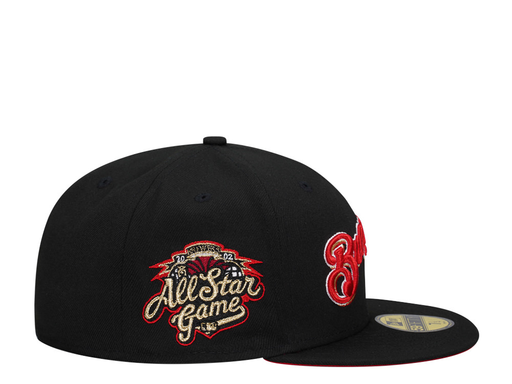 New Era Milwaukee Brewers All Star Game 2002 Black and Red Edition 59Fifty Fitted Gorra