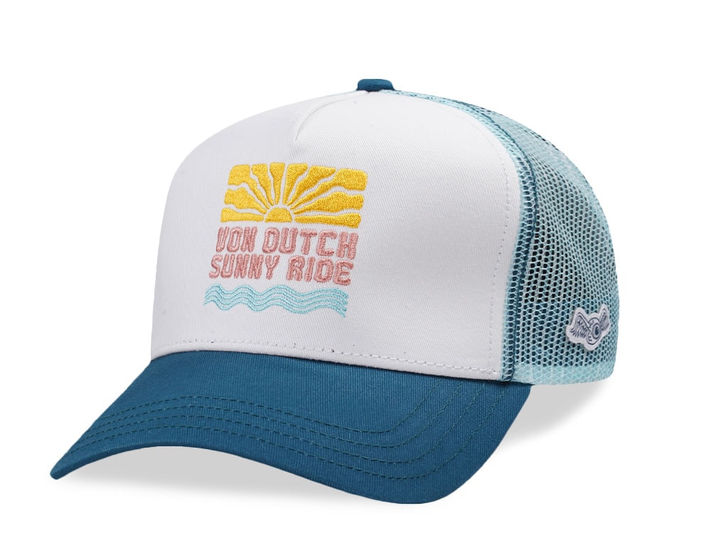 Von Dutch Embroidery Sunny Ride Two Tone Trucker Snapback Gorra