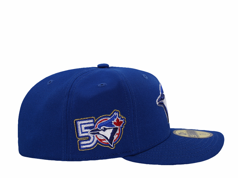 New Era Toronto Blue Jays 50th Anniversary Royal Blue Prime Edition 59Fifty Pre Curved Fitted Gorra
