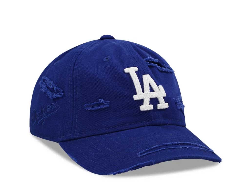 New Era Los Angeles Dodgers Dark Royal Washed Distress 9Twenty Strapback Gorra