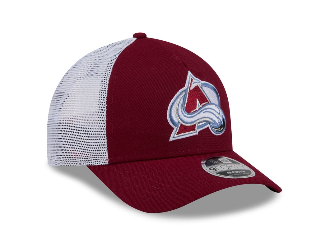 New Era Colorado Avalanche Official Team Color Edition 9Forty M Crown A Frame Trucker Snapback Gorra
