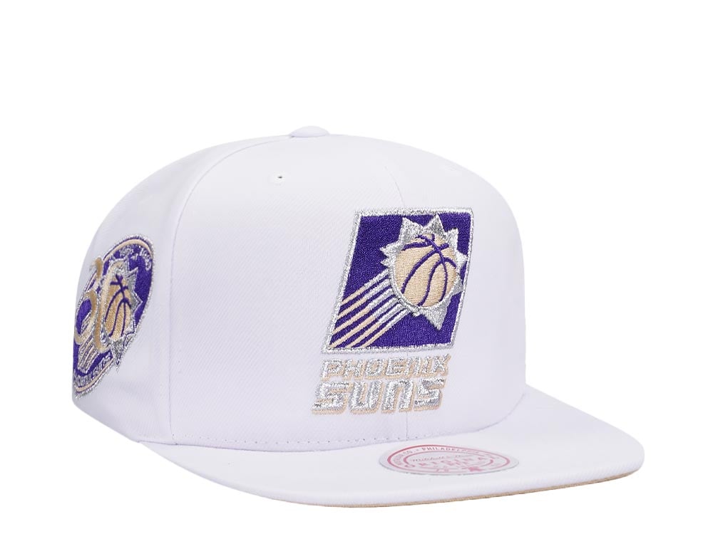 Mitchell & Ness Phoenix Suns 30th Anniversary Winter White Hardwood Classic Snapback Gorra