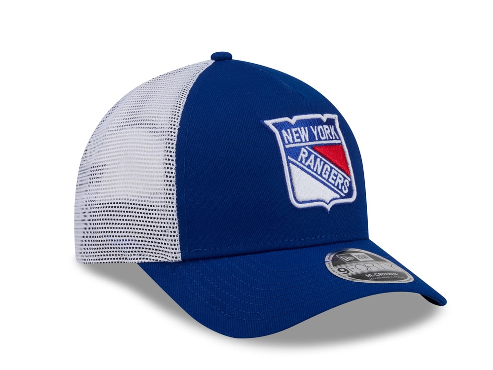 New Era New York Rangers Official Team Color Edition 9Forty M Crown A Frame Trucker Snapback Gorra