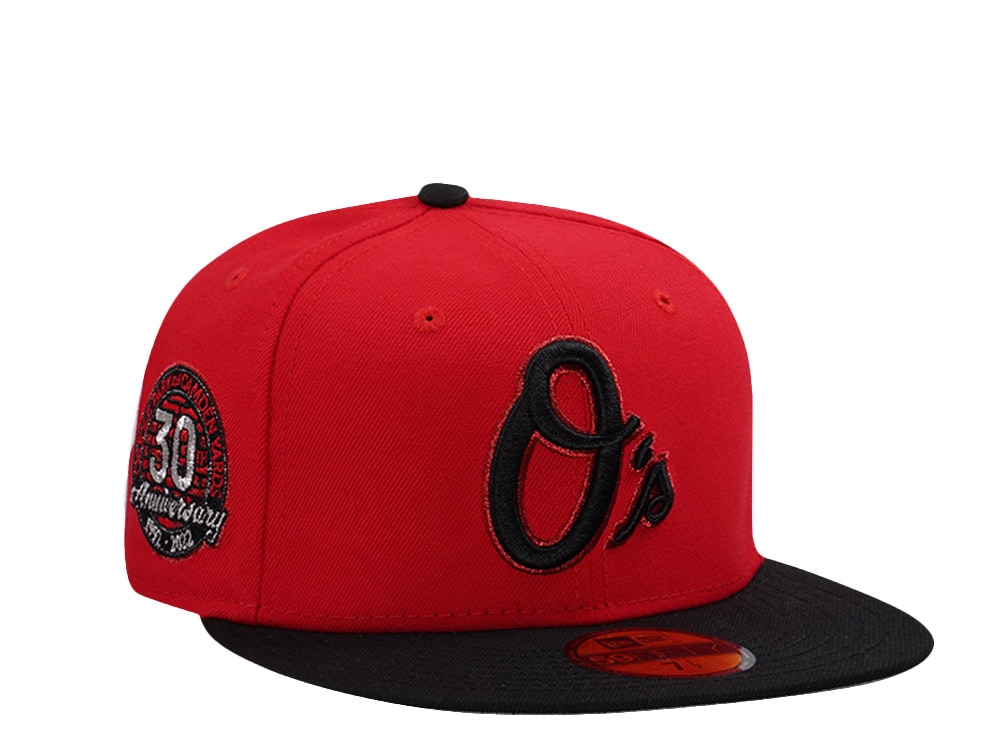 New Era Baltimore Orioles 30th Anniversary Red Two Tone Edition 59Fifty Fitted Gorra
