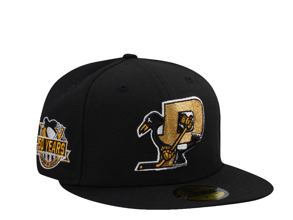 New Era Pittsburgh Penguins 50th Anniversary Black Prime Edition 59Fifty Fitted Gorra