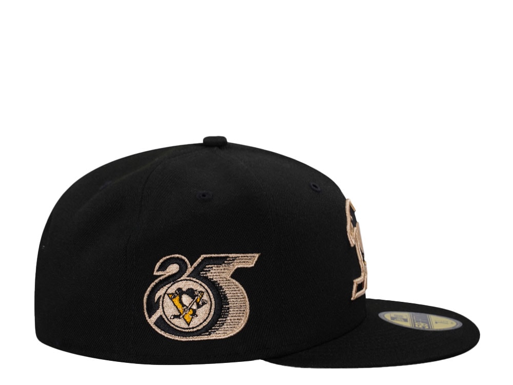New Era Pittsburgh Penguins 25th Anniversary Black Throwback Edition 59Fifty Fitted Gorra