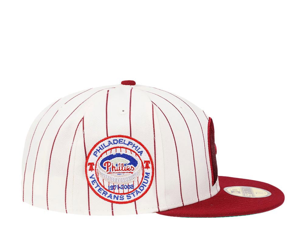 New Era Philadelphia Phillies Veterans Stadium Pinstripe Heroes Elite Edition 59Fifty Fitted Gorra
